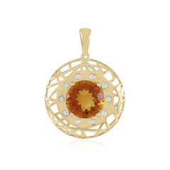 Zilveren hanger met een Brandy Citrien (Ornaments by de Melo)