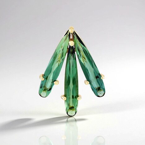 Pendentif en or et Tourmaline verte du Brésil (de Melo Gold)