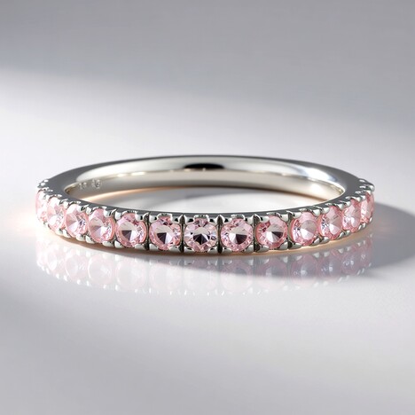 Anello in argento con Tormalina Rosa Nigeriana