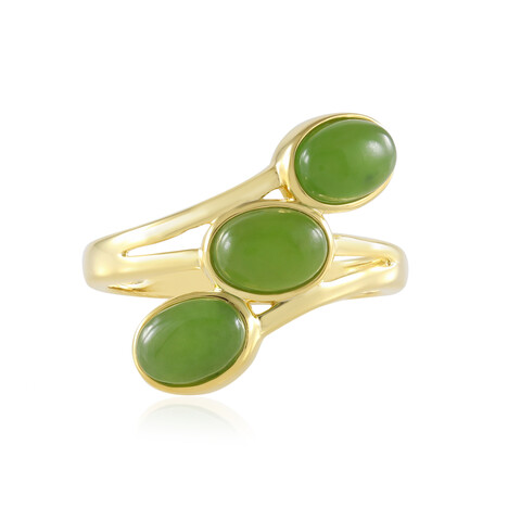 Zilveren ring met Canadese jade