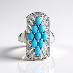 Anello in argento con Turchese Sleeping Beauty (Faszination Türkis)