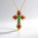 Collana in argento con Smeraldo Zambia (Gems en Vogue)