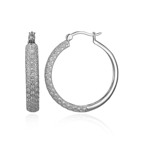 Boucles d'oreilles en argent et Topaze blanche