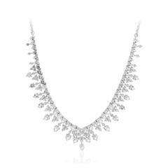 Weißer Topas-Silbercollier