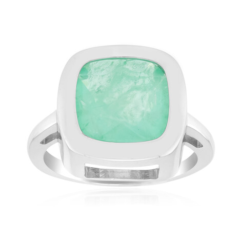 Anello in argento con Quarzo verde pastello