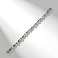 Brazalete en platino con Aguamarina Santa María (CUSTODANA)