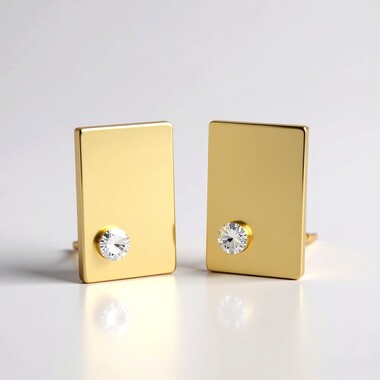 Orecchini in oro con Diamante SI1 (G) (Annette)