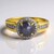 Anello in oro con Zaffiro Stellato Blu Argento