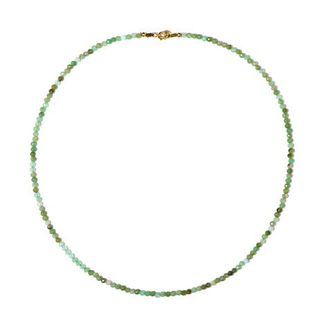 Chrysopras-Silberhalskette