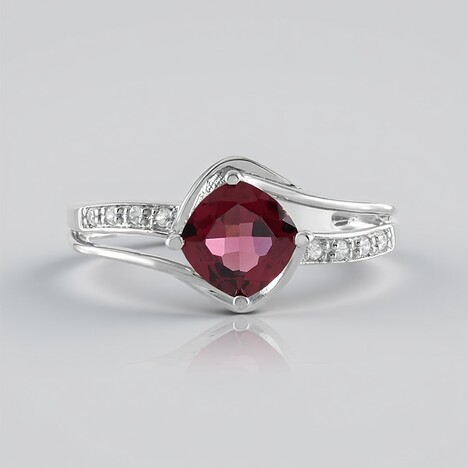 Bague en argent et Grenat du Malawi