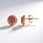 Orecchini in argento con Zaffiro Rosa (Gems en Vogue)