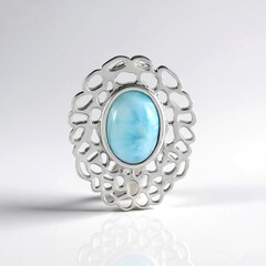 Ciondolo in argento con Larimar (MONOSONO COLLECTION)