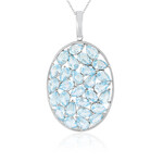 Collier en argent et Topaze bleu ciel