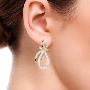 Orecchini in oro con Diamante Flawless (F) (LUCENT DIAMONDS)
