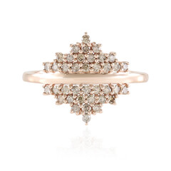 I2 Schokoladen-Brillant-Goldring