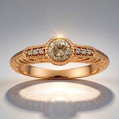 Anello in oro con Diamante Rose de France VS1 di Argyle