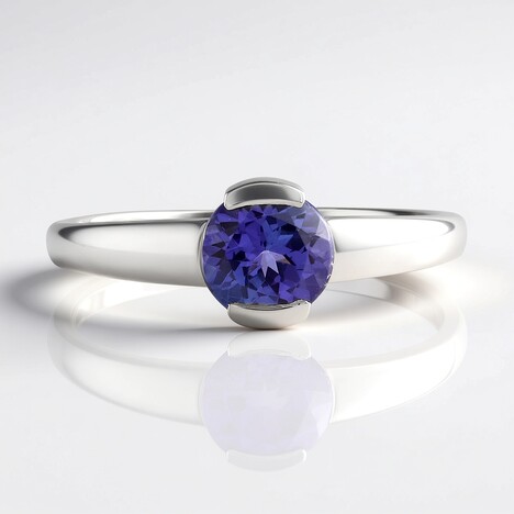 Bague en or et Tanzanite AAA