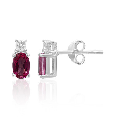 Orecchini in argento con Topazio Rosa