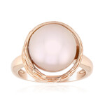 Purpurfarbene Ming-Perlen-Silberring