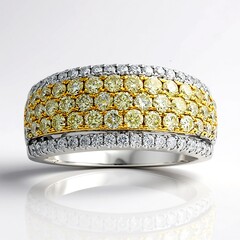 Anillo en oro con Diamante amarillo SI2