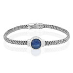 Brazalete en plata con Cianita de Nepal (Nan Collection)