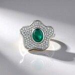 Anello in argento con Grandidierite (SAELOCANA)