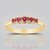 Anello in oro con Berillo Rosso