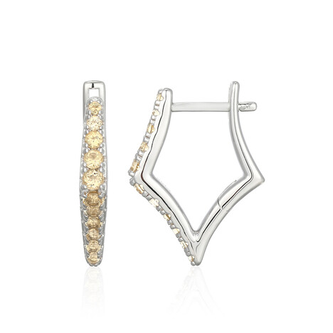 Pendientes en plata con Citrino