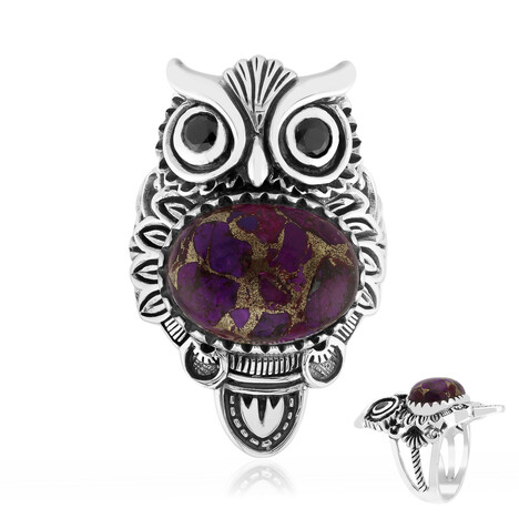 Kingman Purple Copper Mohave Turquoise Silver Ring (Faszination Türkis)
