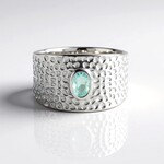 Anello in argento con Smeraldo Color Paraiba