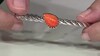 Brazalete en plata con Ostra espinosa naranja (Desert Chic)