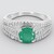 Anello in argento con Calcedonio Verde