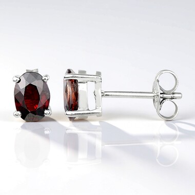Chocolate Zircon Silver Earrings