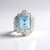 Anillo en plata con Topacio azul cielo