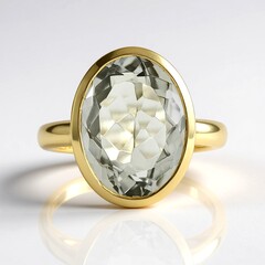 Anello in argento con Ametista Verde