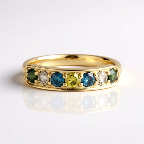Anello in oro con Diamante Cioccolato I2 (SUHANA)