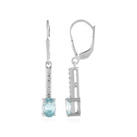 Boucles d'oreilles en argent et Zircon de Ratanakiri