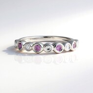 Pink Sapphire Silver Ring