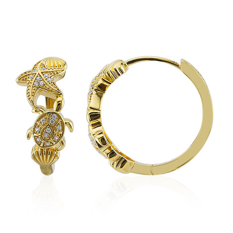 Zirkon-Silberohrringe