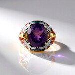 Anello in argento con Ametista (Adela Silber)