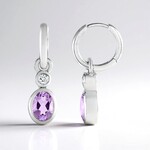 Orecchini in argento con Ametista Rose de France
