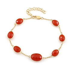 Karneol-Silberarmband