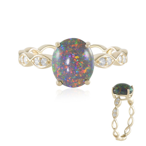 Gouden ring met een Andamooka-opaal (de Melo)