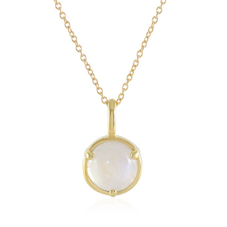 Collar en plata con Piedra de Luna arcoíris