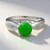 Anello in argento con Crisoprasio Imperiale
