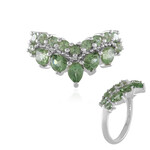 Grüner Apatit-Silberring