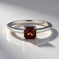 Anello in argento con Zircone Rosa