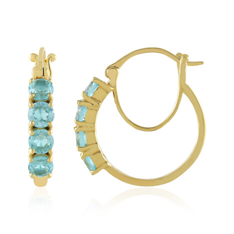 Blauer Apatit-Silberohrringe