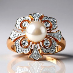 Anello in oro con Perla Akoya