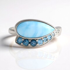 Anello in argento con Larimar